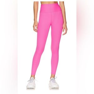 Year of Ours Ribbed High Rise Leggings Hot Pink Medium NWOT
